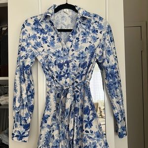 H&M blue floral dress